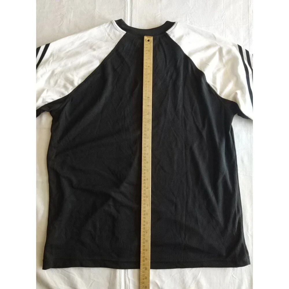 Damaged* Vtg 2005 Adidas 3-Stripe Woven Shirt Men Size L NWT Deadstock Black Wht